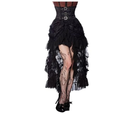 at Steampunk-Rock Piratenbraut Damen Gothic-Rock aus Spitze mit Tüll und Effektapplikationen Karneval (S (34-36)) von 1001-kleine-Sachen