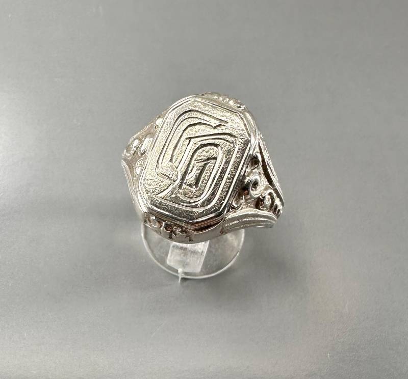 Antiker Deutscher Silber Siegelring Initial "Gd', Us-Größe 38.5 von 100Saints