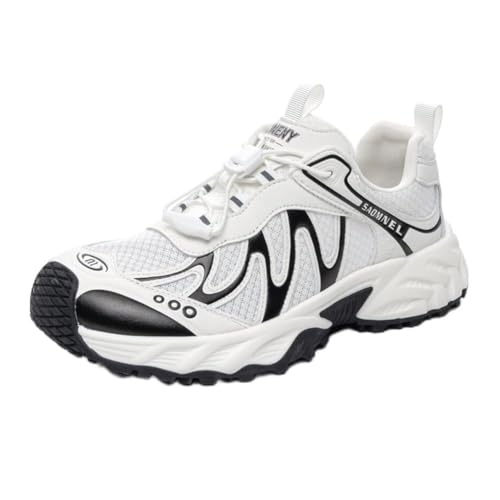 100junzidao Damen Atmungsaktive Plateform Sneakers mit Rutschfester Sohle Leichte Sportliche Wanderschuhe mit Fußgewölbeunterstützung Bequem für Fitness und Alltag von 100junzidao