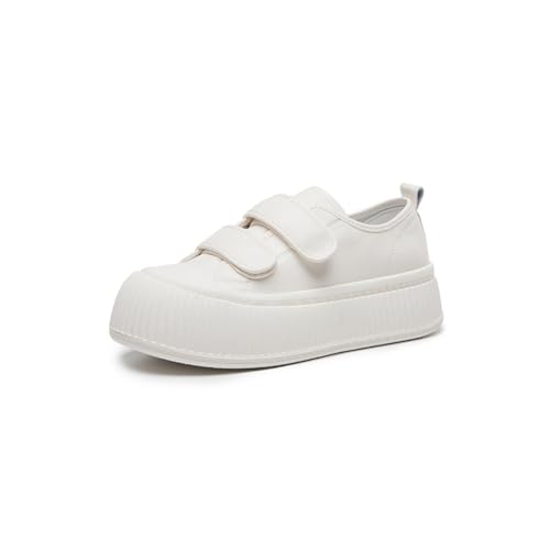 100junzidao Damen Casual-Schuhe mit Dicken Sohlen Niedliche Plateau-Sneakers Modische Fitness-Wanderschuhe Runde Zehen Leichtgewicht Training von 100junzidao