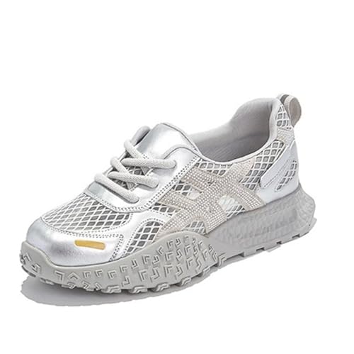 100junzidao Damen Dad Schuhe Plattform Dicke Sohle Schnürschuhe Mesh Atmungsaktiv Lässige Schuhe Bequem Leder Klassisch Peplum Fitness Laufschuhe 100junzidao Damen Dad Schuhe Plattform Dicke Sohle Schnürschuhe Mesh Atmungsaktiv Lässige Schuhe Bequem Leder Klassisch Peplum Fitness Laufschuhe von 100junzidao