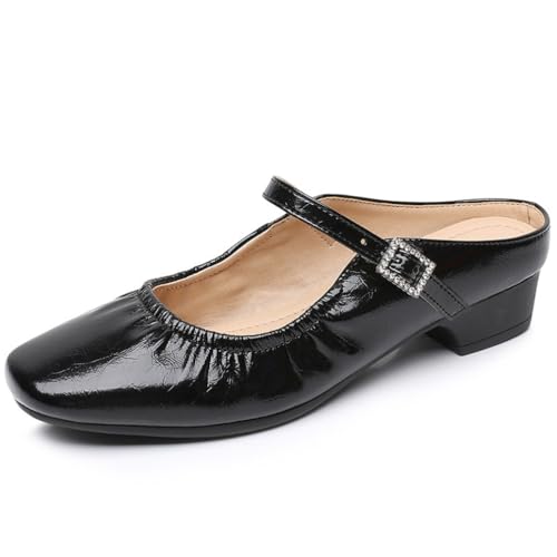100junzidao Damen Flache Mary Jane Hausschuhe Flache Retro Temperament quadratischen Kopf mit Rock Schuhe Rhinestone Sweet Comfortable Non-Slip Wedding Banquet Schuhe 100junzidao Damen Flache Mary Jane Hausschuhe Flache Retro Temperament quadratischen Kopf mit Rock Schuhe Rhinestone Sweet Comfortable Non-Slip Wedding Banquet Schuhe von 100junzidao