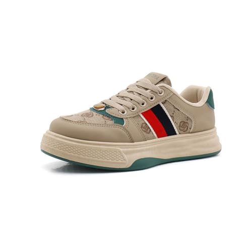 100junzidao Damen-Flachschuhe modische Plateauschuhe rutschfeste Schuhe mit niedrigem Design Wanderschuhe Schuhe für tägliches Training Laufen Workout Grün 38 von 100junzidao