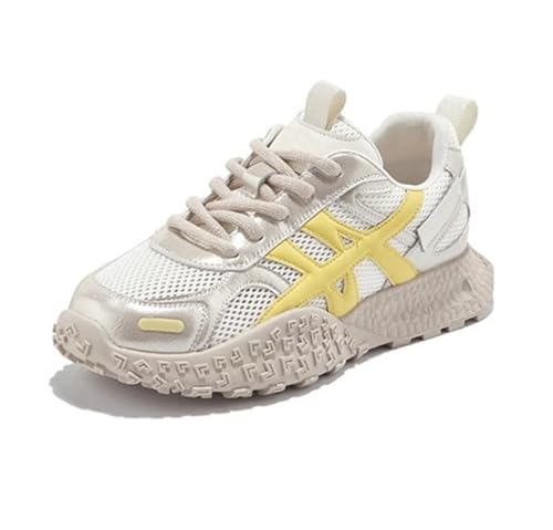 100junzidao Damen Laufschuhe Dicke Sohle Mesh atmungsaktiv Plateau Tennis Walking Schuhe klassisch Schnürung Komfort Leder erhöht Fitness Sneaker 100junzidao Damen Laufschuhe Dicke Sohle Mesh atmungsaktiv Plateau Tennis Walking Schuhe klassisch Schnürung Komfort Leder erhöht Fitness Sneaker von 100junzidao