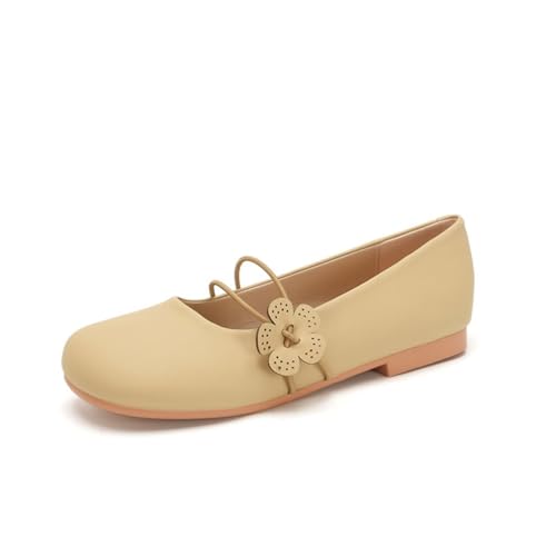 100junzidao Damen Mary Jane Schuhe Geschlossen Runde Zehe Leichte Flache Französische Sanfte Court Heels Beiläufig Bequem Ballett Kleid Dating Einzelne Schuhe Gelb 39 100junzidao Damen Mary Jane Schuhe Geschlossen Runde Zehe Leichte Flache Französische Sanfte Court Heels Beiläufig Bequem Ballett Kleid Dating Einzelne Schuhe Gelb 39 von 100junzidao