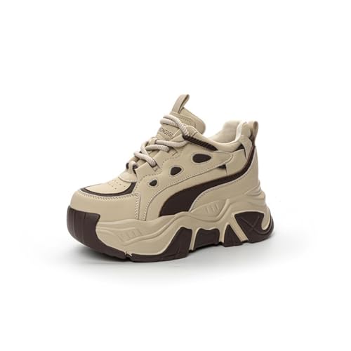 100junzidao Damen Plateau Sneaker Bequem Casual Leicht Schnür Jogging Sneaker Leder Atmungsaktiv Schlicht Walking Road Dad Schuhe 100junzidao Damen Plateau Sneaker Bequem Casual Leicht Schnür Jogging Sneaker Leder Atmungsaktiv Schlicht Walking Road Dad Schuhe von 100junzidao