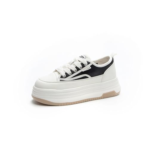 100junzidao Damen Plateau-Sneakers Geringe Höhenzunahme Training Leichtgewicht Atmungsaktiv Wanderschuhe Studenten Laufschuhe Dating Sport Einzelschuhe von 100junzidao