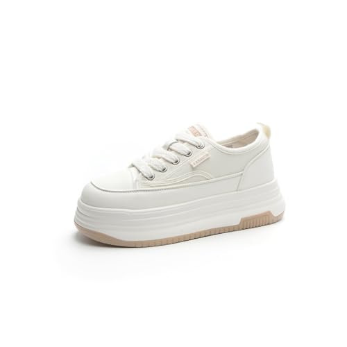 100junzidao Damen Plateau-Sneakers Geringe Höhenzunahme Training Leichtgewicht Atmungsaktiv Wanderschuhe Studenten Laufschuhe Dating Sport Einzelschuhe von 100junzidao