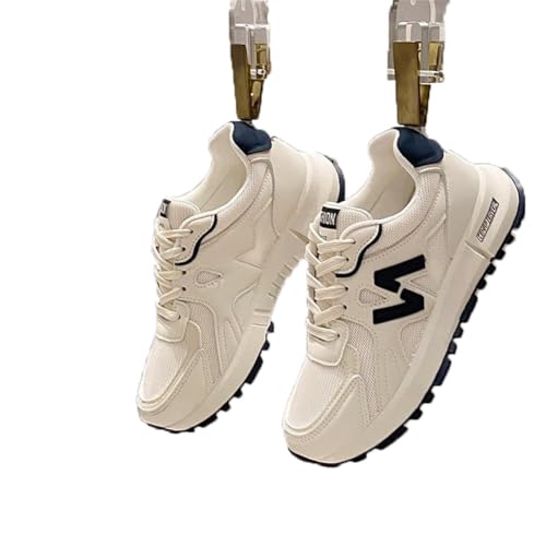 100junzidao Damen-Plateau-Sneakers Low-Top-Flach-Trainingsschuhe Runde Zehen Schnürschuhe Wanderschuhe Outdoor-Fitness-Workout-Jogging-Studentenschuhe Blau 35 von 100junzidao