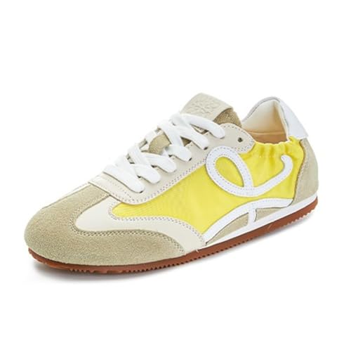 100junzidao Damen Plateauschuhe Flache Bequeme Freizeitschuhe mit Dicker Sohle Ballettschuhe Schnürschuhe Klassisch Vielseitig Atmungsaktive Tennis und Laufschuhe 100junzidao Damen Plateauschuhe Flache Bequeme Freizeitschuhe mit Dicker Sohle Ballettschuhe Schnürschuhe Klassisch Vielseitig Atmungsaktive Tennis und Laufschuhe von 100junzidao