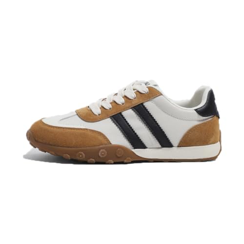 100junzidao Damen-Plateauschuhe Modische, vielseitige Freizeitschuhe mit Absatz Outdoor-Fitness-Sport-Walkingschuhe Bequem Braun 35 von 100junzidao