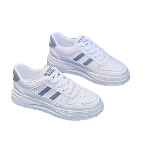 100junzidao Damen-Plateauschuhe mit Dicker Sohle niedrige Sportschuhe leichte wasserdichte Freizeitschuhe Outdoor-Modeschuhe Wanderschuhe Blau 36 von 100junzidao