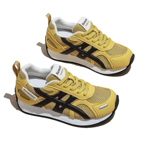 100junzidao Damen Plateform Sneakers aus Echtleder Plateausole Bequeme Wanderschuhe Kreuzriemen-Design Fußgewölbeunterstützung Freizeit Mode von 100junzidao