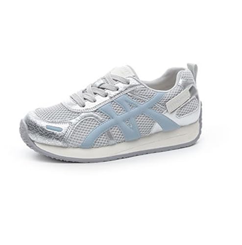100junzidao Damen Sneaker aus Kunstleder mit Plateausohle Dicker Sohle leicht bequem Schnürung atmungsaktives Mesh lässige Tennis Walking Schuhe 100junzidao Damen Sneaker aus Kunstleder mit Plateausohle Dicker Sohle leicht bequem Schnürung atmungsaktives Mesh lässige Tennis Walking Schuhe von 100junzidao