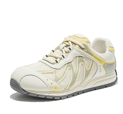 100junzidao Dicke Sohle niedrige Schnürschuhe für Damen lässige Plateauschuhe Mesh atmungsaktiv Schnürung Wanderschuhe klassisch bequem leicht Outdoor Laufschuhe Gelb 39 100junzidao Dicke Sohle niedrige Schnürschuhe für Damen lässige Plateauschuhe Mesh atmungsaktiv Schnürung Wanderschuhe klassisch bequem leicht Outdoor Laufschuhe Gelb 39 von 100junzidao
