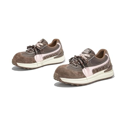 100junzidao Dicke Trainingsschuhe Damen Platform Bequem Retro Für Casual Träg und Pendeln von 100junzidao