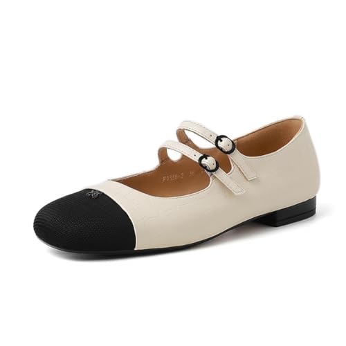 100junzidao Flache Ballett Mary Jane Schuhe Hundert Flacher Mund Bequeme Einfache Hohe Absätze Vintage Temperament Palast Hochzeitskleid Brautschuhe Beige 39 100junzidao Flache Ballett Mary Jane Schuhe Hundert Flacher Mund Bequeme Einfache Hohe Absätze Vintage Temperament Palast Hochzeitskleid Brautschuhe Beige 39 von 100junzidao