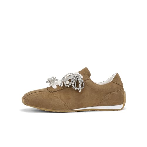 100junzidao Flache Sneaker für Damen Retro-Schuhe mit eckiger Spitze und Perlenverzierung Modische Freizeitschuhe aus Wildleder Leichte Wanderschuhe Braun 38 100junzidao Flache Sneaker für Damen Retro-Schuhe mit eckiger Spitze und Perlenverzierung Modische Freizeitschuhe aus Wildleder Leichte Wanderschuhe Braun 38 von 100junzidao