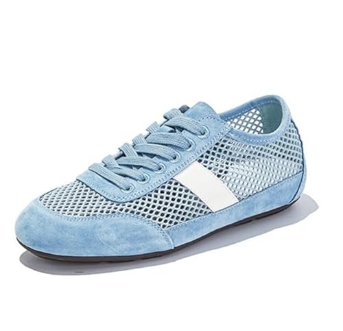 100junzidao Flache Sneakers Damen Klassische Schnürschuhe Plateauschuhe mit Dicker Sohle Leder Fitness Sneakers Leichte Bequeme Mesh Schuhe Atmungsaktive Bequeme Wanderschuhe 100junzidao Flache Sneakers Damen Klassische Schnürschuhe Plateauschuhe mit Dicker Sohle Leder Fitness Sneakers Leichte Bequeme Mesh Schuhe Atmungsaktive Bequeme Wanderschuhe von 100junzidao