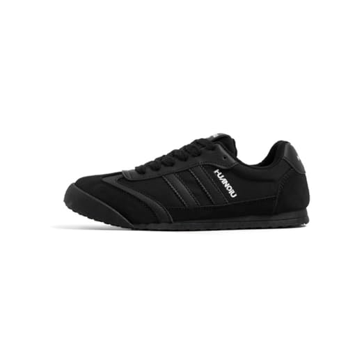 100junzidao Flache Sportschuhe Modische niedrige Wanderschuhe Road Dating Sneaker Leicht und atmungsaktiv Schwarz 37 von 100junzidao