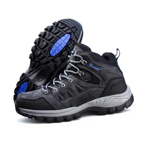 100junzidao Hohe Wanderstiefel Outdoor-Wanderschuhe für Paare Sport-Geländelaufschuhe rutschfest Wasserdicht Schwarz 41 von 100junzidao
