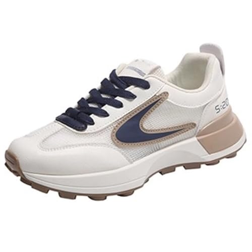 100junzidao Laufschuhe für Damen Mesh Atmungsaktive Freizeitschuhe Modische Sportschuhe Leichtgewichtige weiche Sohle Vielseitiger Stil Blau 36 von 100junzidao
