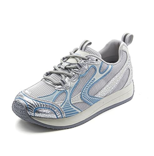 100junzidao Plateauschuhe für Damen niedrige Sohle Dicker Sohle Schnürung leicht Walking Schuhe lässig atmungsaktiv bequem Tennis Lauf und Fitness Sneaker Blau 39 100junzidao Plateauschuhe für Damen niedrige Sohle Dicker Sohle Schnürung leicht Walking Schuhe lässig atmungsaktiv bequem Tennis Lauf und Fitness Sneaker Blau 39 von 100junzidao