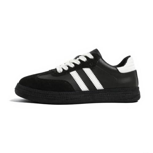 100junzidao Plateausneaker für Damen Modische Freizeitschuhe Niedrige Schnürschuhe Wanderschuhe Trainingsschuhe Schwarz 38 von 100junzidao