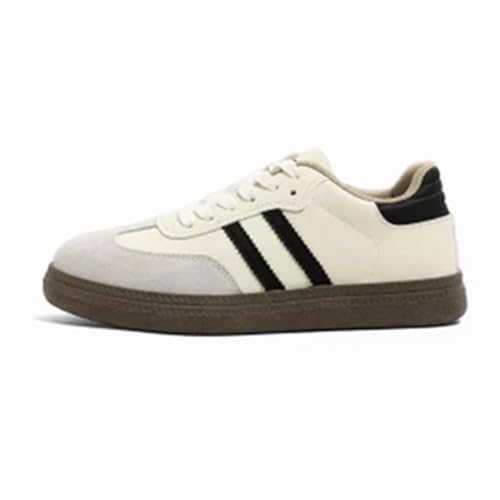 100junzidao Retro-Sneakers für Damen Schwarze leichte Freizeitschuhe Bequeme und atmungsaktive Wanderschuhe Beige 36 von 100junzidao