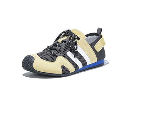 100junzidao Retro Trainingsschuhe Damen Freizeitsport Schuhe Flache Sohle rutschfest Für Spaziergang und Alltag von 100junzidao