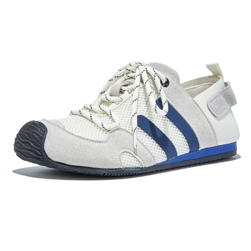 100junzidao Retro Trainingsschuhe Damen Freizeitsport Schuhe Flache Sohle rutschfest Für Spaziergang und Alltag von 100junzidao