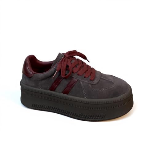 100junzidao Sneaker für Damen mit Dicker Sohle Retro-Freizeitschuhe mit Farbblock-Design Modische Schuhe mit Wildleder-Einsätzen Bequeme, höhenverstellbare Schuhe Grau 38 100junzidao Sneaker für Damen mit Dicker Sohle Retro-Freizeitschuhe mit Farbblock-Design Modische Schuhe mit Wildleder-Einsätzen Bequeme, höhenverstellbare Schuhe Grau 38 von 100junzidao