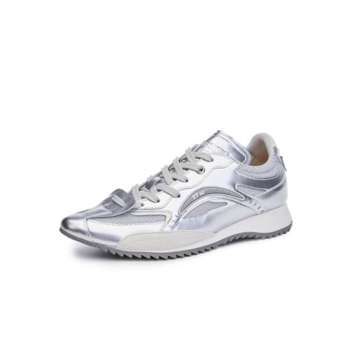 100junzidao Sneaker mit Dicker Sohle Damen Plateau Leder Peplum lässig Tennis Walking Laufschuh Retro klassisch Schnürung atmungsaktiv Mesh Dad Schuhe 100junzidao Sneaker mit Dicker Sohle Damen Plateau Leder Peplum lässig Tennis Walking Laufschuh Retro klassisch Schnürung atmungsaktiv Mesh Dad Schuhe von 100junzidao