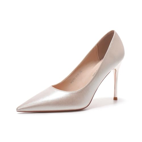 100junzidao Spitze geschlossene Stiletto Absatzschuhe für Damen Party Hochzeit Slipper aus Leder sexy bequem klassisch Abendgarderobe Abendessen Büroschuhe 100junzidao Spitze geschlossene Stiletto Absatzschuhe für Damen Party Hochzeit Slipper aus Leder sexy bequem klassisch Abendgarderobe Abendessen Büroschuhe von 100junzidao