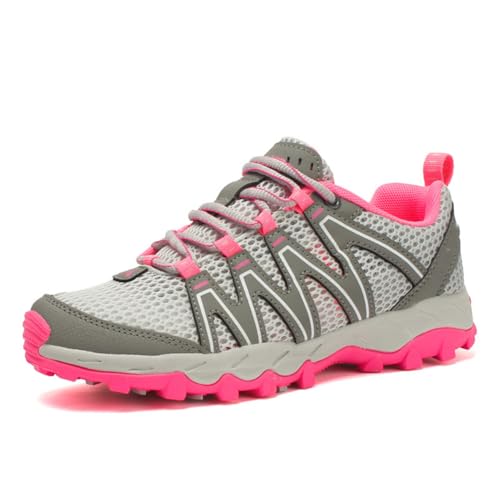 100junzidao Trail-Schuhe Damen rutschfeste stoßdämpfende Wanderschuhe Herren Sport Outdoor Cross-Country Leichte Wanderschuhe Training Rosa 35 von 100junzidao