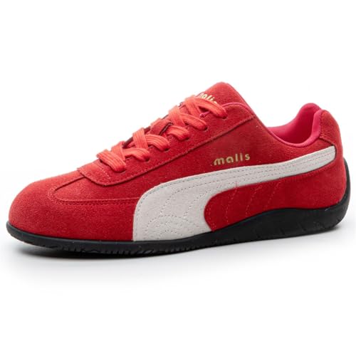 100junzidao Vintage Retro Sneaker für Damen Weiche Sohle Gepolsterte Bequeme Sport Schuhe 70er Jahre Inspired Wildleder Tennis Schuhe für Fitness Arbeit Gehen von 100junzidao