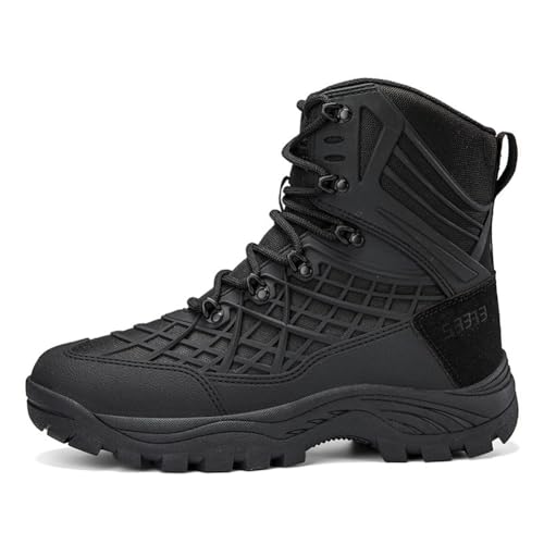 100junzidao Wanderschuhe Bergschuhe rutschfeste Gummi-wasserdichte Wanderschuhe Leichte atmungsaktive Trainingsschuhe Schwarz 38 von 100junzidao