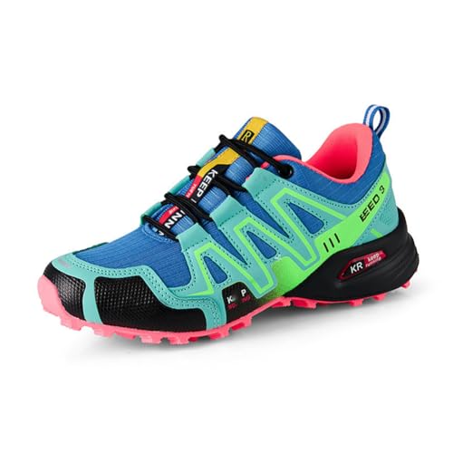 100junzidao Wanderschuhe für Damen wasserdichte Wanderschuhe Niedrige Trailrunning-Trainingsschuhe für Klettern Sneakers Blau 39 von 100junzidao