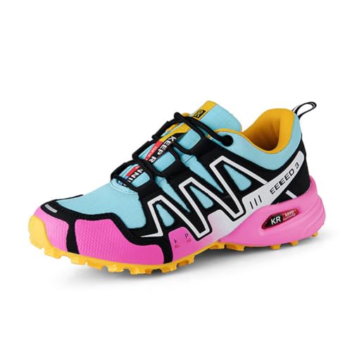100junzidao Wanderschuhe für Damen wasserdichte Wanderschuhe Niedrige Trailrunning-Trainingsschuhe für Klettern Sneakers Rosa 36 von 100junzidao