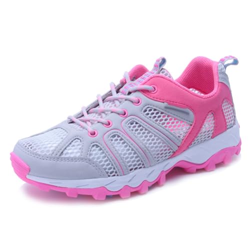 100junzidao wasserdichte Trekking-Wanderschuhe Outdoor-Paare Leichte Wanderschuhe Atmungsaktiv Bequem Rückverfolgbarkeit Schuhe Sommer Grau 36 von 100junzidao