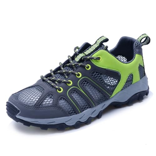 100junzidao wasserdichte Trekking-Wanderschuhe Outdoor-Paare Leichte Wanderschuhe Atmungsaktiv Bequem Rückverfolgbarkeit Schuhe Sommer Grün 41 von 100junzidao
