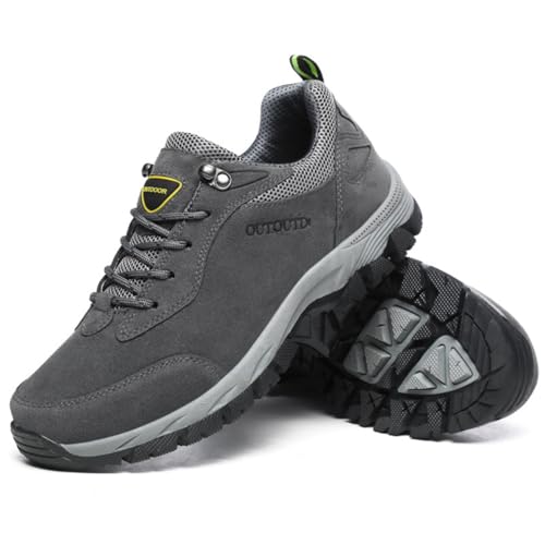 100junzidao wasserdichte Wanderschuhe Bequemes Design Wanderschuhe für Trekking Klettern Große Größen für Herren Damen Sport Training Grau 38 von 100junzidao