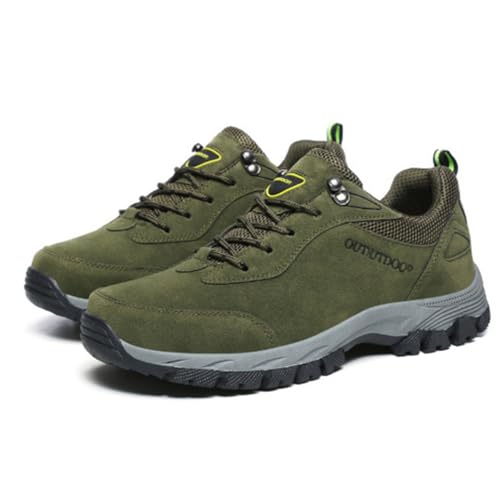 100junzidao wasserdichte Wanderschuhe Bequemes Design Wanderschuhe für Trekking Klettern Große Größen für Herren Damen Sport Training Grün 41 von 100junzidao