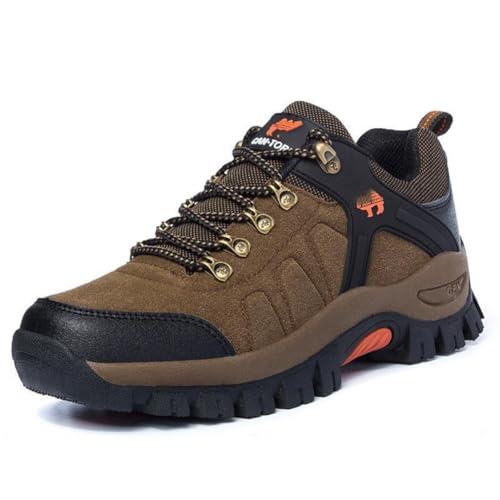 100junzidao wasserdichte Wanderschuhe für Paare Leichte Herren-Freizeitschuhe zum Wandern und Klettern Niedrige Trekkingschuhe für Training Braun 39 von 100junzidao