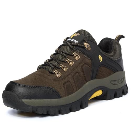 100junzidao wasserdichte Wanderschuhe für Paare Leichte Herren-Freizeitschuhe zum Wandern und Klettern Niedrige Trekkingschuhe für Training Gelb 41 von 100junzidao