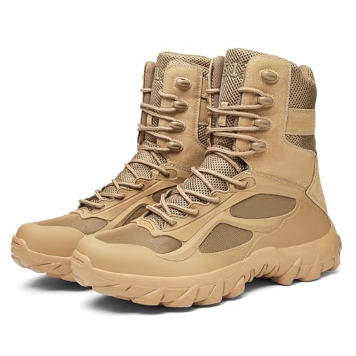 100junzidao wasserdichte Wanderstiefel für Herren Schnürschuhe für Damen Große Größen Wanderschuhe Laufschuhe Leichte Outdoor-Kletterschuhe Beige 39 von 100junzidao