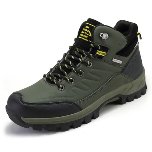 100junzidao wasserdichte Wanderstiefel für Paare Große Größen Leichte Trekking-Wanderschuhe Geeignet für Frühling und Herbst Grün 41 von 100junzidao