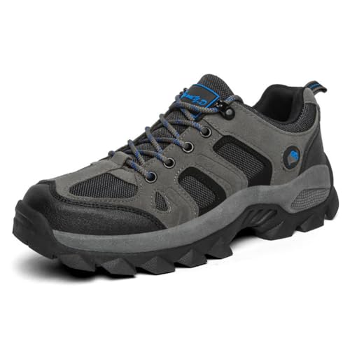 100junzidao wasserdichte rutschfeste Wanderstiefel Paar Leichte atmungsaktive Wanderschuhe Cross-Country-Kletter-Trekkingschuhe Outdoor Grau 39 von 100junzidao