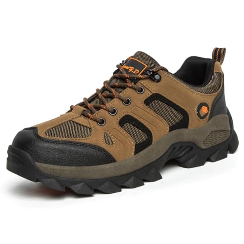 100junzidao wasserdichte rutschfeste Wanderstiefel Paar Leichte atmungsaktive Wanderschuhe Cross-Country-Kletter-Trekkingschuhe Outdoor Orange 39 von 100junzidao