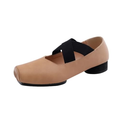 Damen Flache Ballettschuhe Temperament Quadratischer Kopf Flacher Mund Riemen Freizeitschuhe Französisch Retro Bequeme Karriere Arbeit Dating Pumps Braun 38 Damen Flache Ballettschuhe Temperament Quadratischer Kopf Flacher Mund Riemen Freizeitschuhe Französisch Retro Bequeme Karriere Arbeit Dating Pumps Braun 38 von 100junzidao